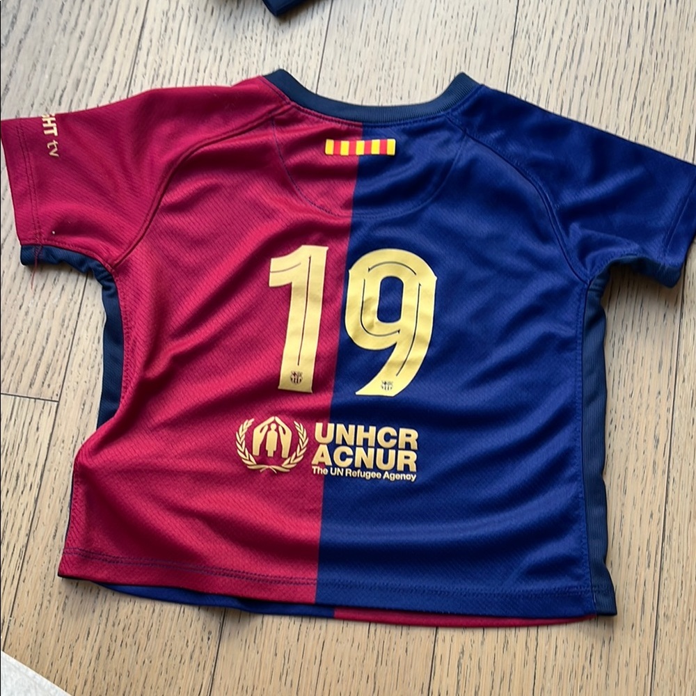 Nike Kids' Red and Blue Soccer Jersey - Picture 2 of 3